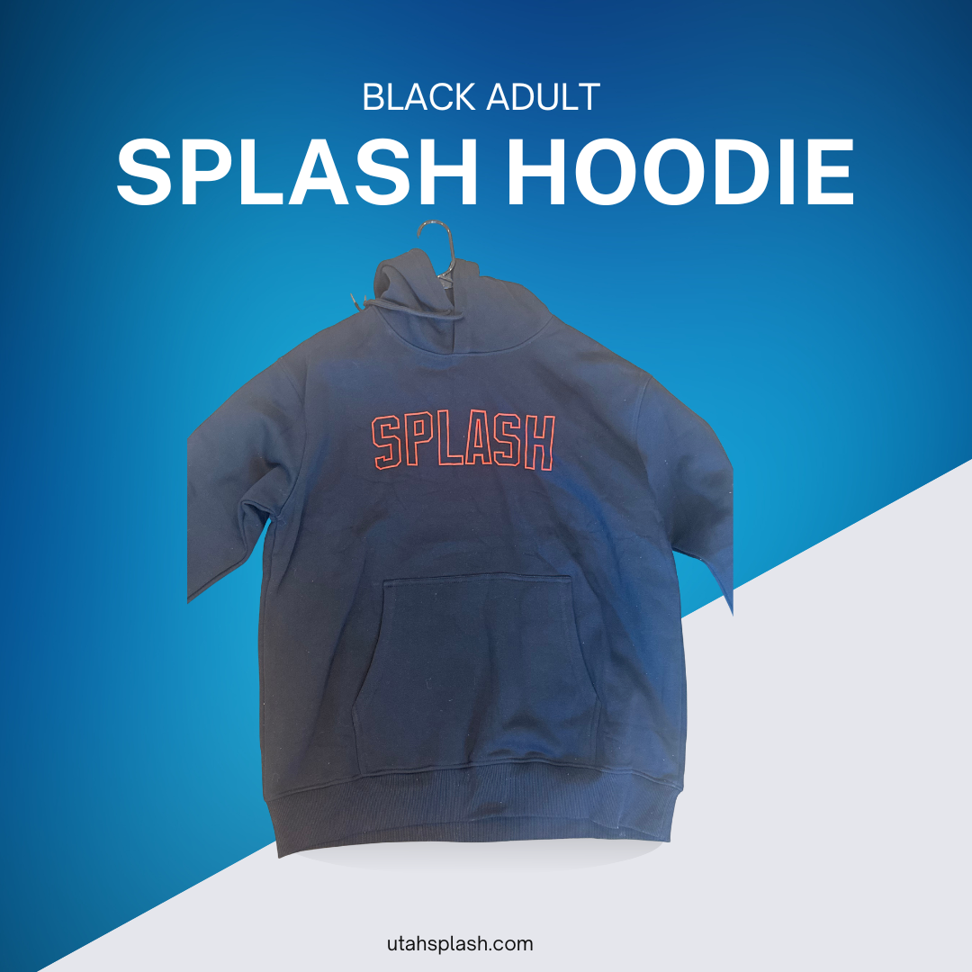 Black Adult Splash Block Letter Hoodie